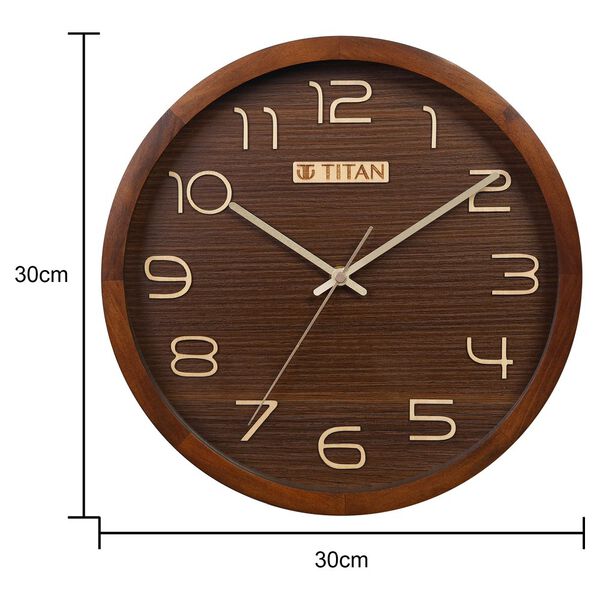 Titan Classic Wooden Wall Clock (30cm x 30cm) - image number 4