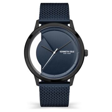 Kenneth Cole Quartz Analog Blue Dial Stainless Steel Strap Watch for Men