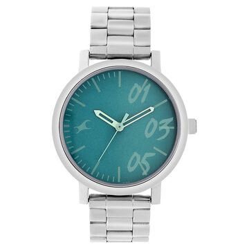 Fastrack Tropical Waters Quartz Analog Green Dial Metal Strap Watch for Girls