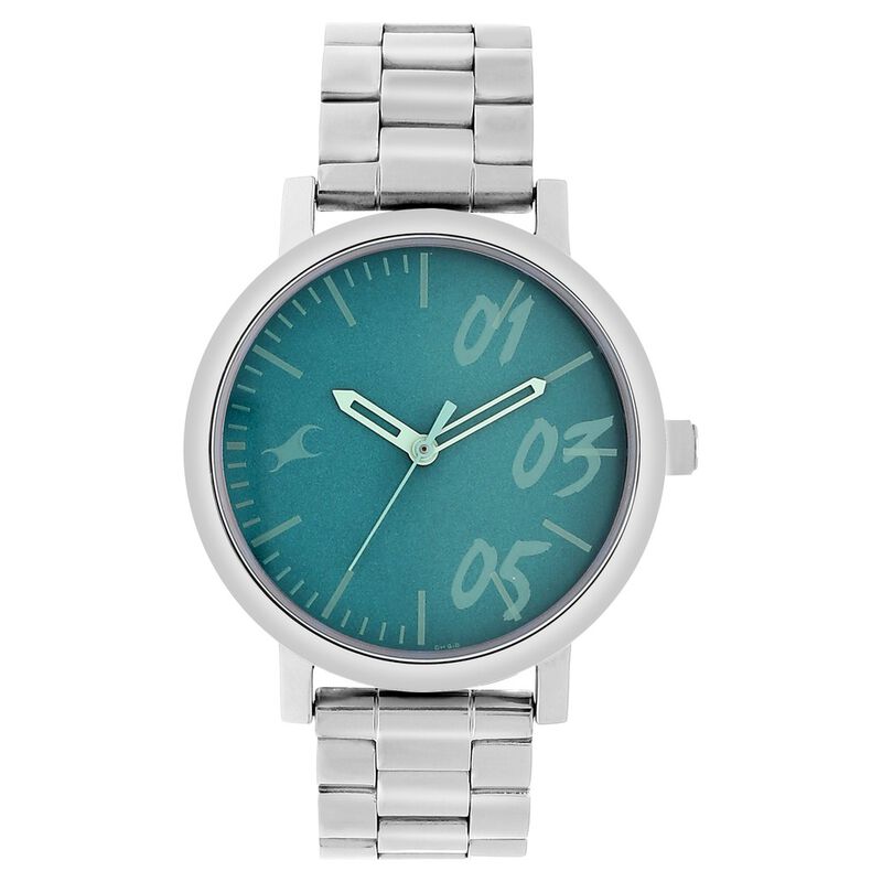 Fastrack Tropical Waters Quartz Analog Green Dial Metal Strap Watch for Girls - image number 0
