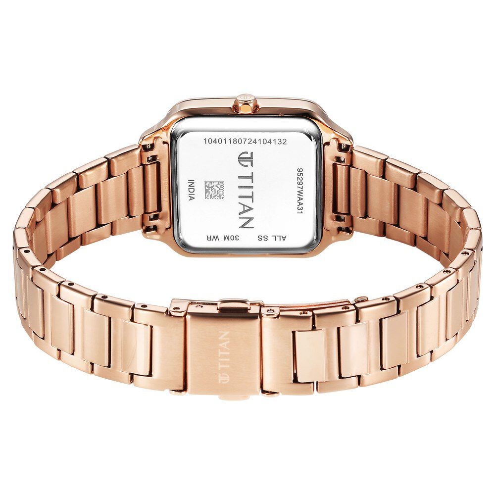 Buy Online Titan Horizon Quartz Analog White Dial Stainless Steel Strap Watch For Women 95297wm01 Titan