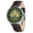 Cerruti 1881 Green Dial Leather Strap Watch for Men - image number 1