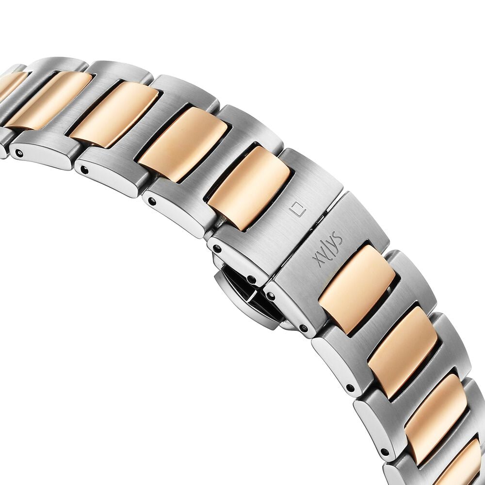 Buy Online Xylys Quartz Analog with Date Silver Dial Two Toned