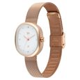 Vyb Muse By Fastrack Quartz Analog White Dial Rose Gold Stainless Steel Strap Watch For Girls - image number 4
