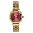 Poze By Sonata Quartz Analog Pink Dial Golden Metal Strap Watch For Women - image number 1