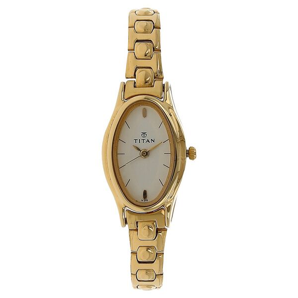 Titan Quartz Analog Silver Dial Stainless Steel Strap Watch for Women - image number 0