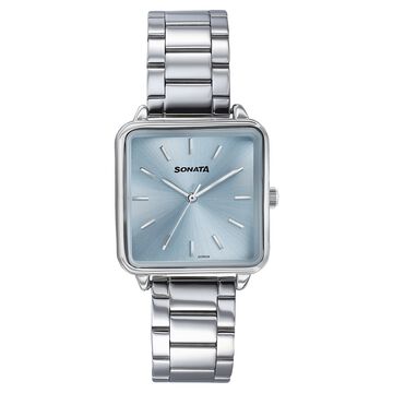 Sonata Wedding Edit Quartz Analog Blue Dial Stainless Steel Strap Watch For Women