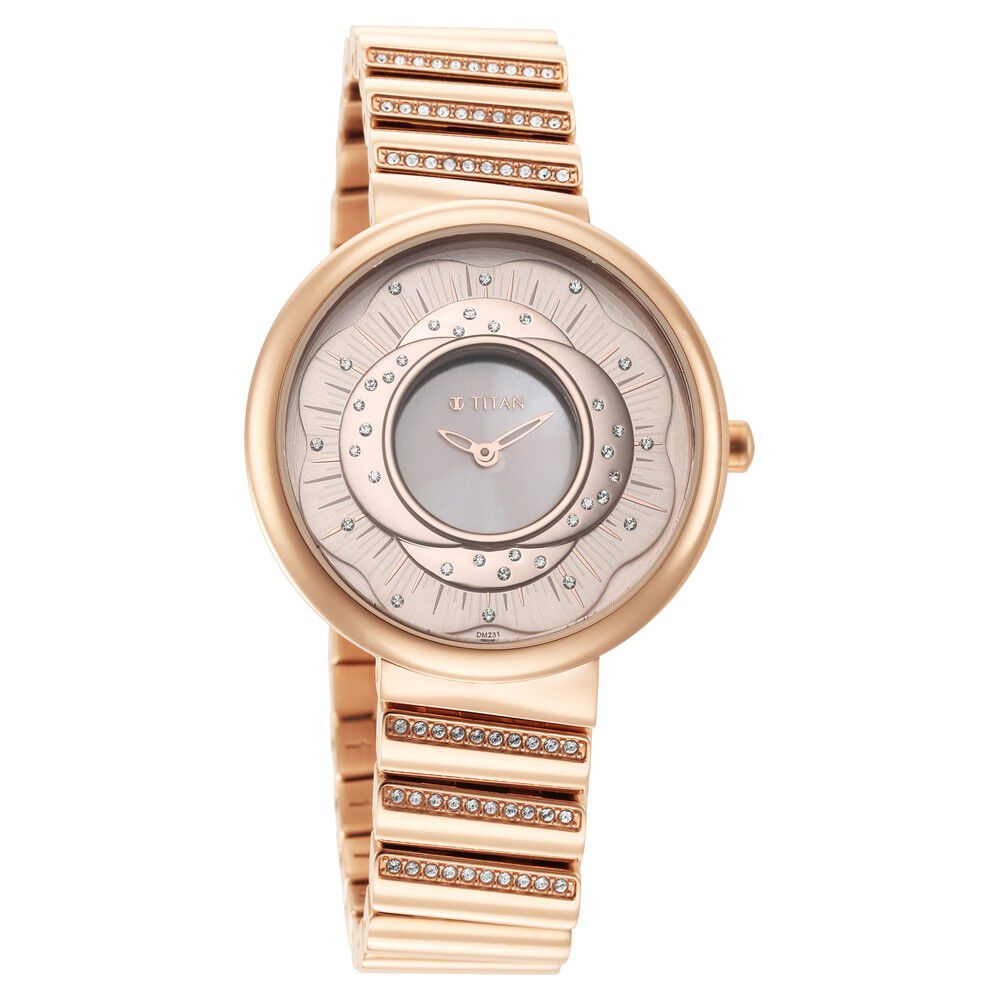 Buy Online Titan Purple Unending Beauty Rose Gold Dial Analog