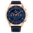 Tommy Hilfiger Quartz Multifunction Blue Dial Blue Leather Strap Watch For Men - image number 0