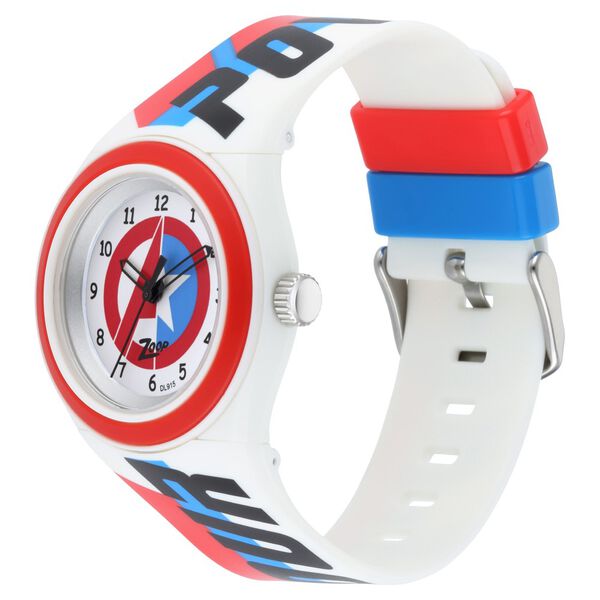Zoop Marvel Avengers Analog Watch with Red Dial & White Strap for Boys Kids, from House of Titan - image number 2