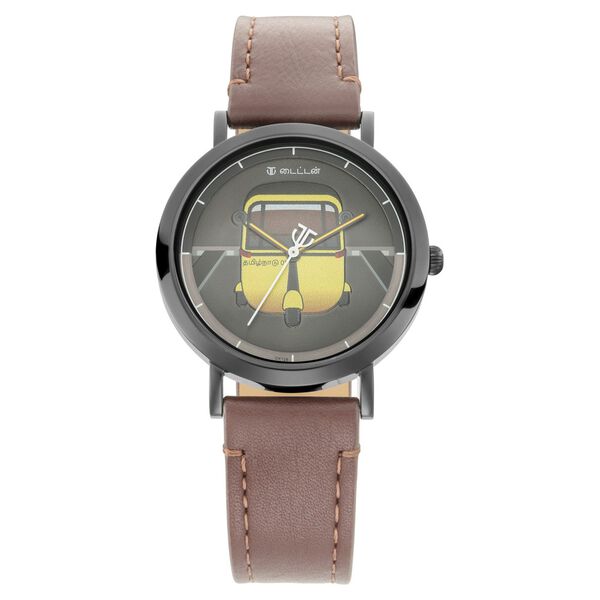 Titan Quartz Anthracite Dial Analog Leather Strap Watch for Men - image number 1