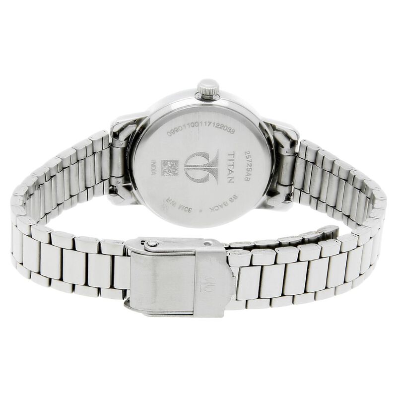 Buy Online Titan Karishma Black Dial Women Watch With Stainless Steel