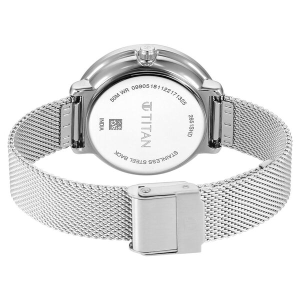 Titan Noir Blue Dial Analog Stainless Steel Strap Watch for Women - image number 4