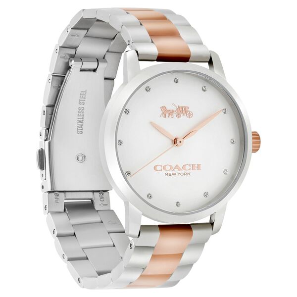 Coach Quartz Analog Silver Dial Stainless Steel Strap Watch for Women - image number 0