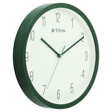 Titan Contemporary Colours Wall Clock - Green 32 cm x 32 cm (Medium)