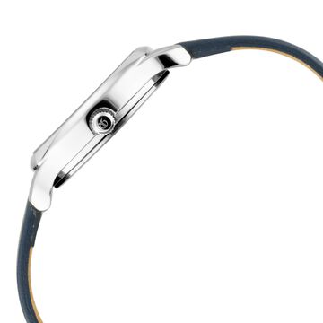 Titan Women's Chic minimalist watch with White dial and leather strap