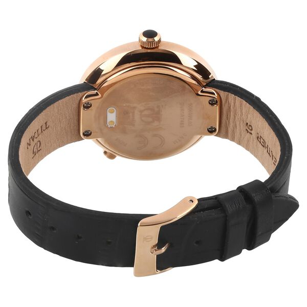 Titan We Black Dial Women Watch With Leather Strap - image number 3
