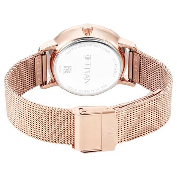 Titan Workwear Slimline Mother Of Pearl Dial Analog with Day and Date Stainless Steel Strap watch for Women