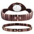 Titan Raga Memoirs Quartz Analog Mother Of Pearl Dial With Brown Metal Strap Watch For Women - image number 4