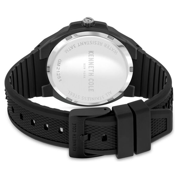 Kenneth Cole Quartz Analog Black Dial Silicone Strap Watch for Men - image number 4