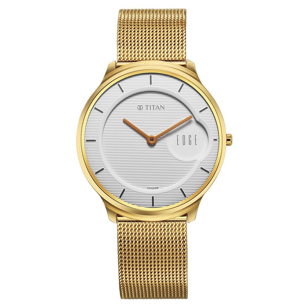 Titan Edge Slim Stainless Steel Strap White Dial Analog Watch for Men-picture-16