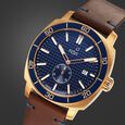 Xylys Quartz Analog Black Dial Black Leather Strap Watch For Men