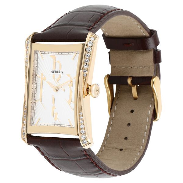 Titan Nebula Calligraphy Quartz Analog 18 Karat Solid Gold Watch for Men - image number 2