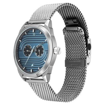 Fastrack 2X Edit Slate Blue Dial Interchangeable Strap Watch for Guys