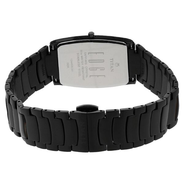Titan Edge Black Tonneau Dial Analog Stainless Steel Strap Watch for Men - image number 3