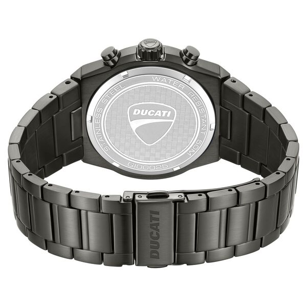Ducati Quartz Chronograph Black Dial Black Stainless Steel Strap Watch For Men - image number 2