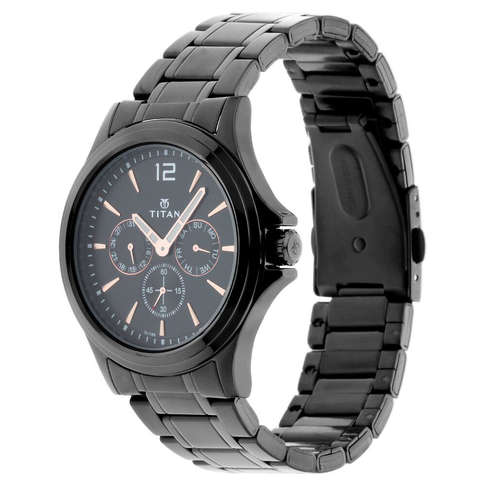 Black metal watches on sale for mens titan