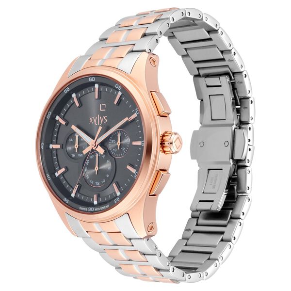 Xylys Multifunction Grey Dial Two Toned Stainless Steel Strap Watch For Men - image number 2