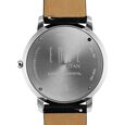 Edge Meister Quartz Analog Blue Dial Black Leather Strap Watch For Men - image number 8