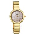Poze Poze Quartz Analog Pink Dial Golden Stainless Steel Strap Watch For Women - image number 1
