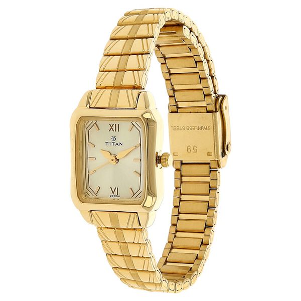 Titan Quartz Analog Silver Dial Stainless Steel Strap Watch for Women - image number 1