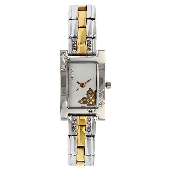 Titan Quartz Analog Silver Dial Metal Strap Watch for Women - image number 0