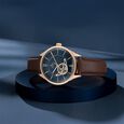 Titan Automatic Blue Dial Brown Leather Strap Watch for Men - image number 0