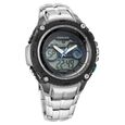 Fastrack Deux Machina Quartz Analog Digital Red Dial Stainless Steel Strap Watch for Guys