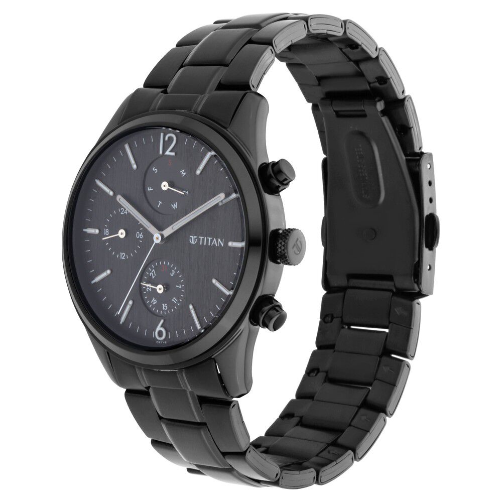 Titan black chain watches on sale for mens
