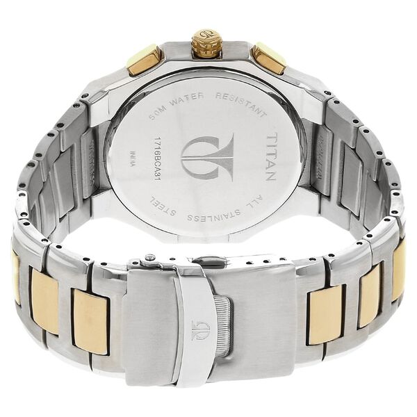 Titan Regalia Rome Blue Dial Chronograph Stainless Steel Strap watch for Men - image number 3