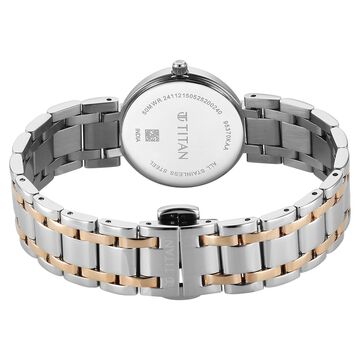 Titan Eminence Workwear Quartz Analog White Dial Two Toned Metal Strap Watch For Women