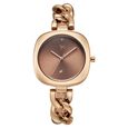 Vyb Spotlight By Fastrack Quartz Analog Brown Dial Rose Gold Metal Strap Watch For Girls - image number 1