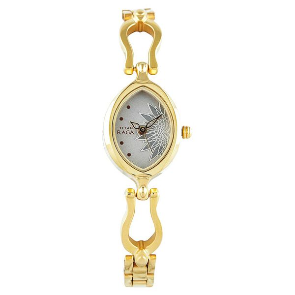 Titan Quartz Analog Silver Dial Stainless Steel Strap Watch for Women - image number 0
