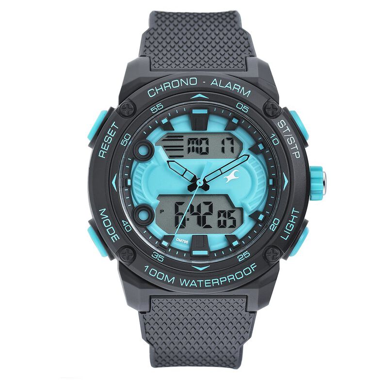 Fastrack Streetwear Blue Dial with Black Colour Strap Watch for Guys - image number 1