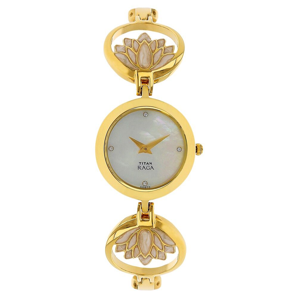 Buy Online Titan Raga Garden Of Eden Mother of Pearl Dial Women Watch With Metal Strap nk2540ym01 Titan