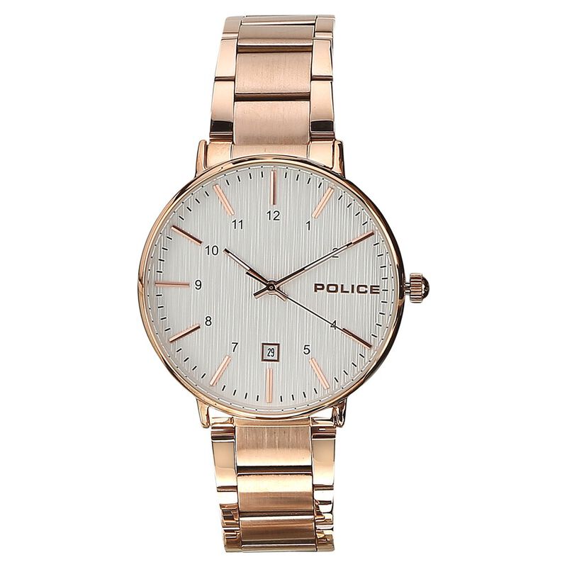 Police White Dial Quartz Analog Watch for Men