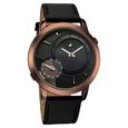 Fastrack Pulse IV Dual Time Watch for Men with  Black Sunray Dial & Black Leather Strap - image number 1