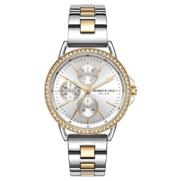 Kenneth Cole Quartz Multifunction Silver Dial Stainless Steel Strap Watch for Women
