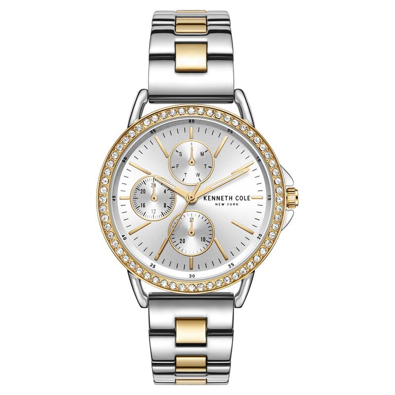 Kenneth Cole Quartz Multifunction Silver Dial Stainless Steel Strap Watch for Women - image number 0