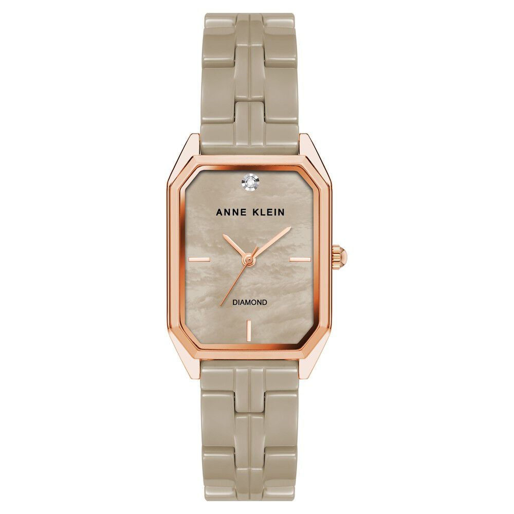 Anne Klein Quartz Analog Brown Dial Ceramic Strap Watch for Women-image-9